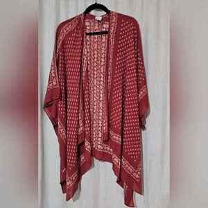 Sonoma Red Floral Kimono - ONE Size